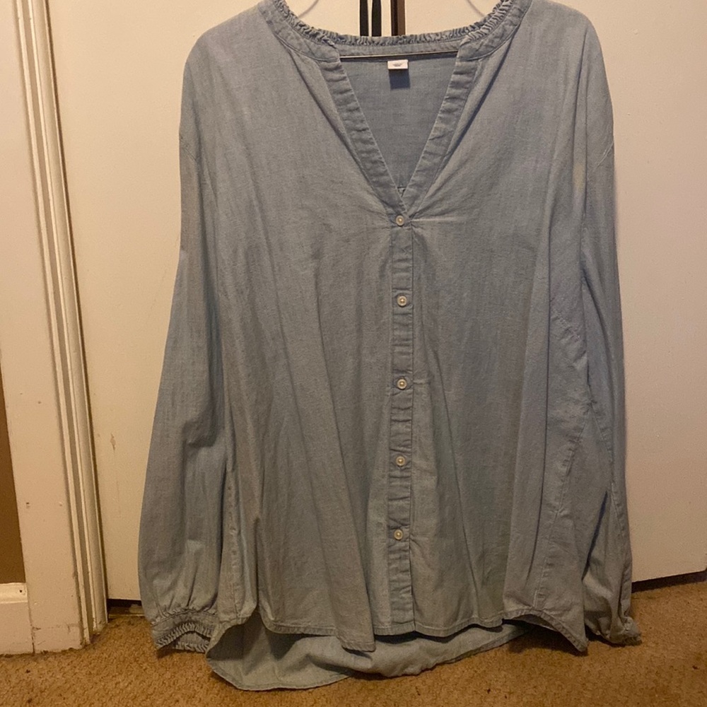Women’s XXL old navy denim button down